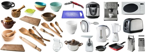 Preview: collage of many different kitchenware