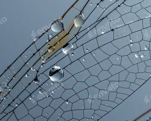 Preview: Natural background and texture . Dragonfly wings are super macro.
