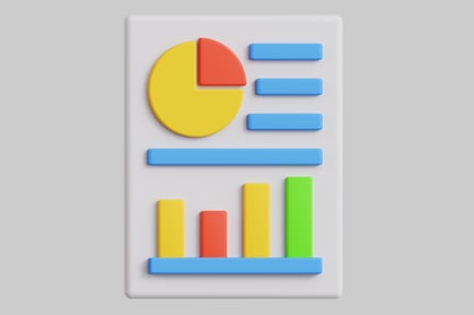 Pantalla colorida de informes de datos