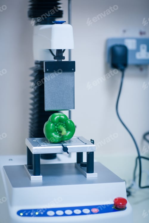 Preview: Machine analysing pepper with computer at the university