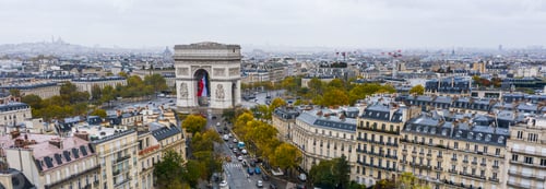 Preview: Aerial view of Arc de Triomphe, Paris