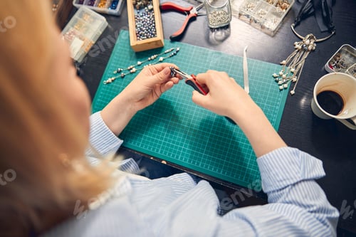 Preview: Delicate work of professional jeweler in room