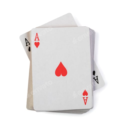 Preview: playing cards on white background