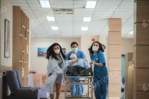 Preview: emergency patient, professional doctor working for help emergency patient at hospital health care