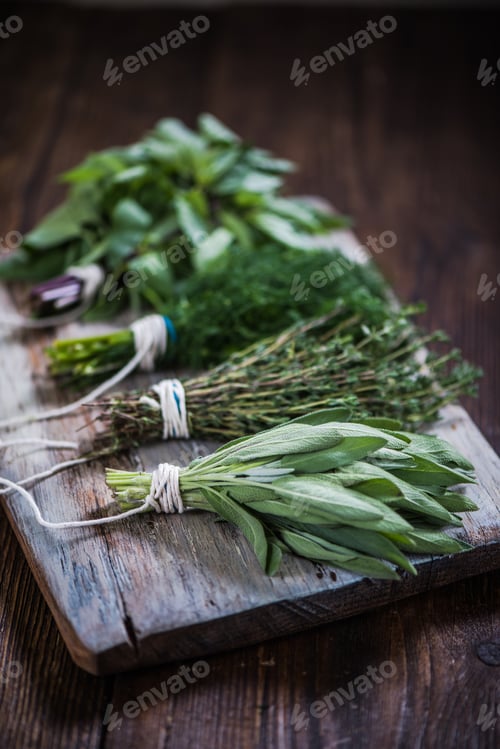 Preview: Basil,sage,dill,and thyme herbs