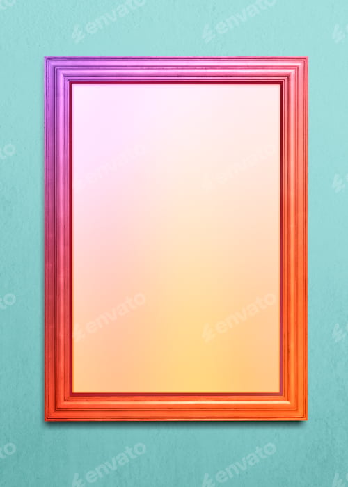 Preview: Pink blank frame mockup