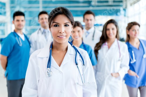 Preview: Female Doctor Leading A Medical Team At The Hospital