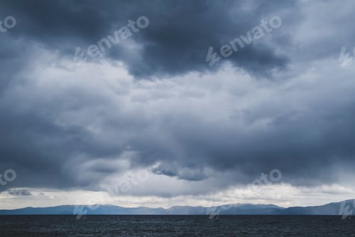 Preview: Ominous storm clouds of Lake Tahoe, High Sierra, CA, USA