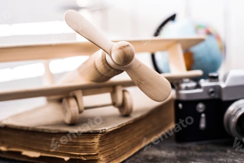 Preview: beautiful handmade wooden toy-plane