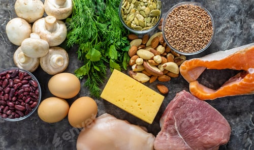 Preview: Foods contain zinc food. Selective focus.