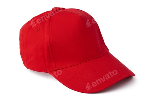 Preview: Red Baseball cap isolated on white background
