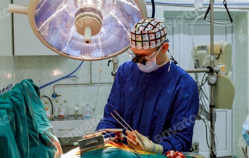 Preview: Surgery operating room with electrocautery equipment for cardiovascular emergency surgery center