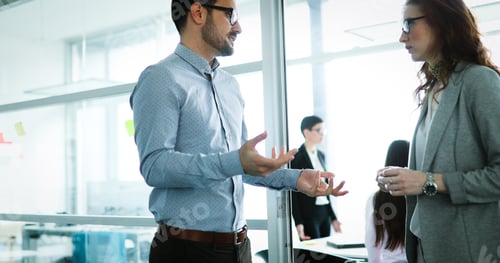 Preview: Business coworkers discussing new ideas