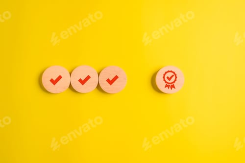 Preview: Guarantee concept Certification and Manufacturing iso standards audit checklist. High quality photo