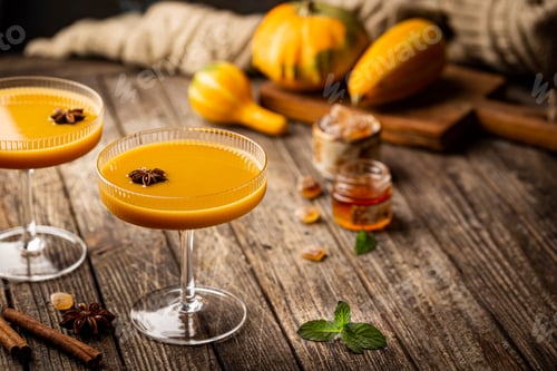 Preview: Pumpkin and orange cocktail