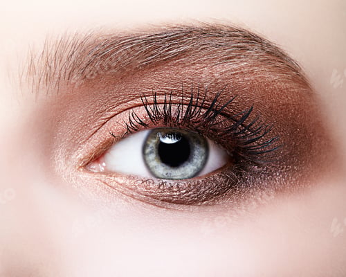Preview: Closeup Shot Of Female Face With Eye Day Makeup