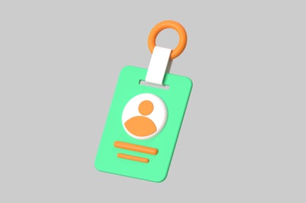 Visualização: Crachá de cartão de identificação comercial