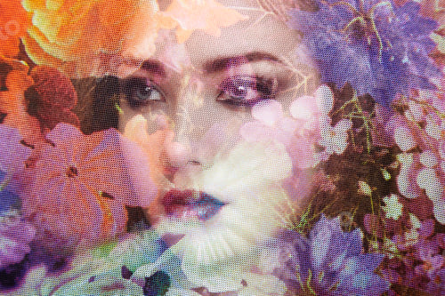 Preview: Fashion photo of beautiful women under veil