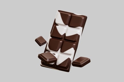 Preview: Marble chocolate bar with segments