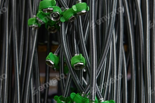 Preview: Wide variety of suction pipes with plastic clamp on plumbing shop display