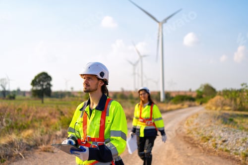 Preview: Wind turbine service engineer plan for inspection and maintenance renewable electricity generator