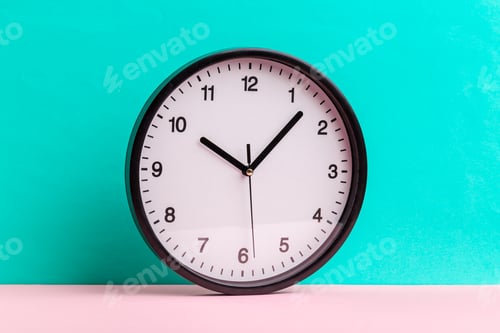 Preview: Wall Clock on color background