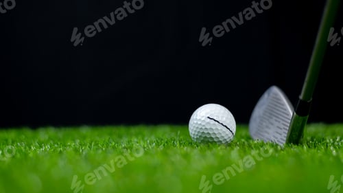Preview: Golfer putting golf ball on the green golf.