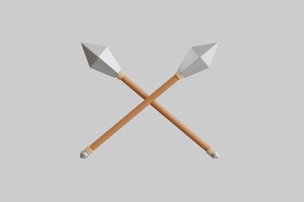 Aperçu: Lances entrecroisées à pointe de pierre
