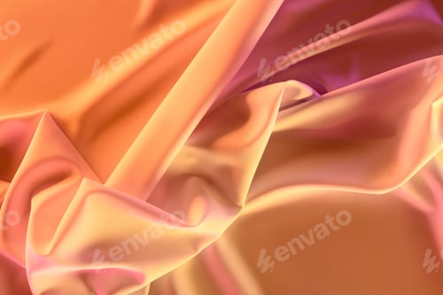 Preview: close up view of elegant pink silky fabric as background