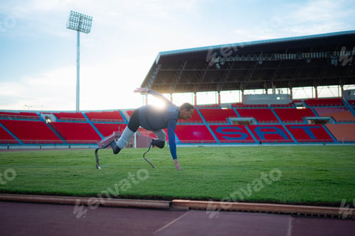 Preview: Athletes with disabilities take a break at the stadium between training sessions.