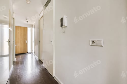 Preview: Long corridor in modern apartment