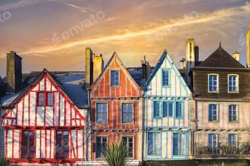 Preview: Vannes, half-timbered houses in the center