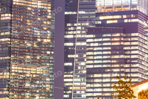 Preview: singapore skyline at the Marina during twilight