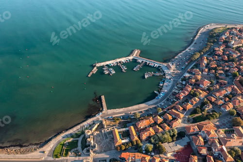 Preview: Top view of Nessebar old town at the Black Sea coast in Bulgaria