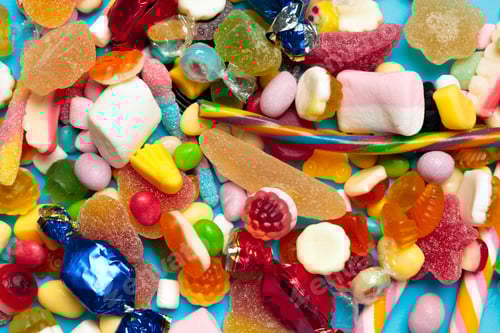 Preview: Different colorful fruit candy