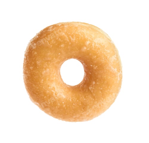 Preview: Sweet delicious glazed donut isolated on white