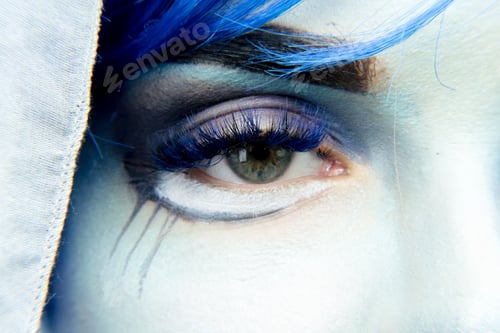 Preview: Makeup. Image Of A Witch In A Bride Dress