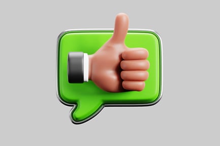 Preview: Thumbs up message bubble icon