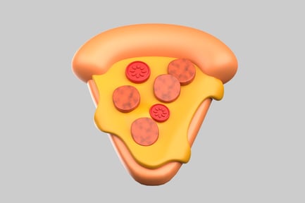 Aperçu: Tranche de pizza avec garniture au pepperoni