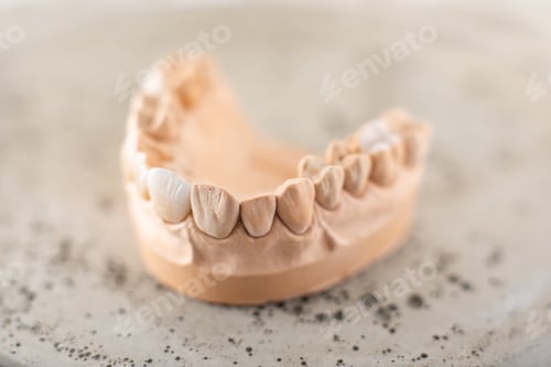 Preview: Model of artificial jaw with veneers