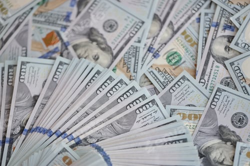 Preview: Close-up of Hundred Dollar Bills Pile