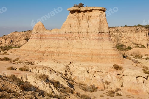 Preview: Picturesque badlands in Los Monegros. Tozal Solitario. Jubierre, Huesca
