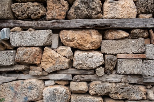 Preview: Texture of a stone wall. Old castle stone wall texture background.