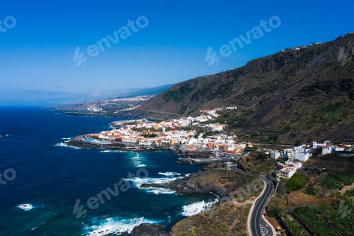 Preview: Beach in Tenerife, Canary Islands, Spain.Aerial view of Garachiko in the Canary Islands