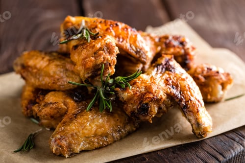 Preview: BBQ chicken wings, spicy grilled meat