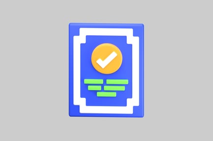 Preview: Business document with checkmark