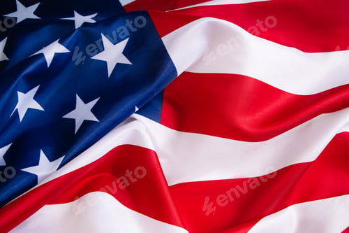 Preview: American flag background. Concept for independence, memorial day or labor day.