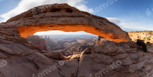 Preview: Scenic American Landscape and Red Rock Mountains in Desert Canyon.