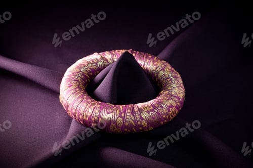 Preview: Donut cushion for singing bowls purple