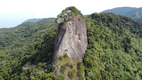 Preview: Scenic landscape view of Pico do Papagaio (Parrot's Peak), Ilha Grande, Rio de Janeiro, Brazil